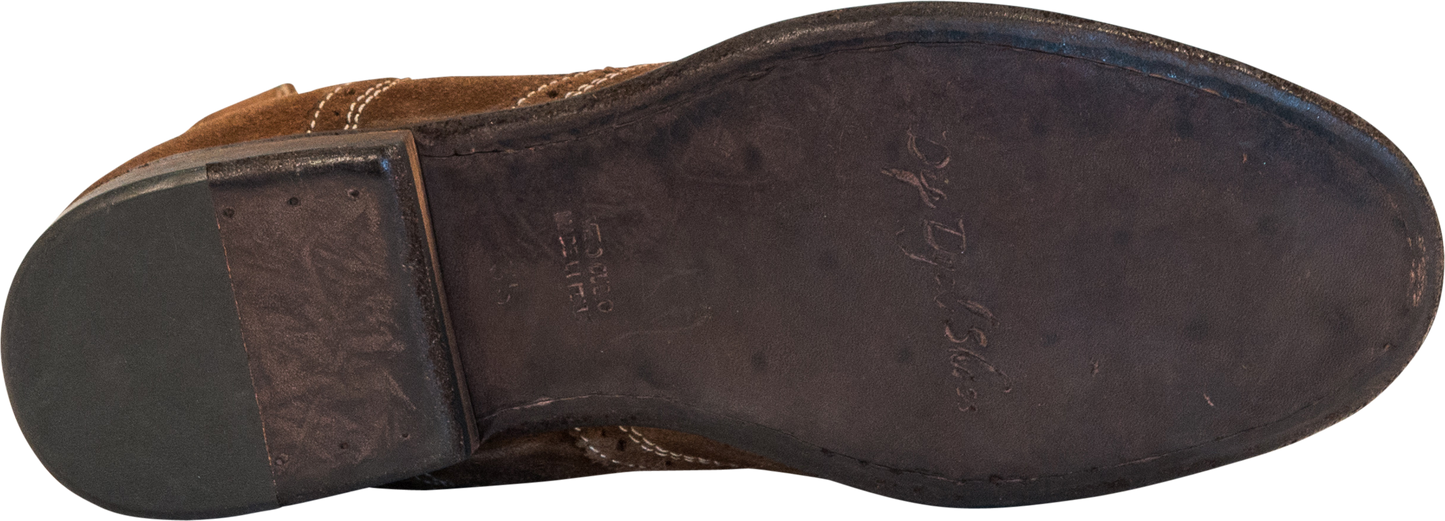 Leila Suede Wing Tip Chelsea Boot