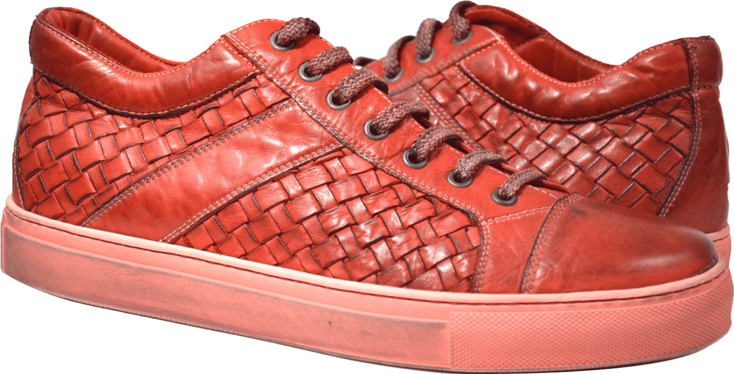 Anka Red Handwoven Sneaker