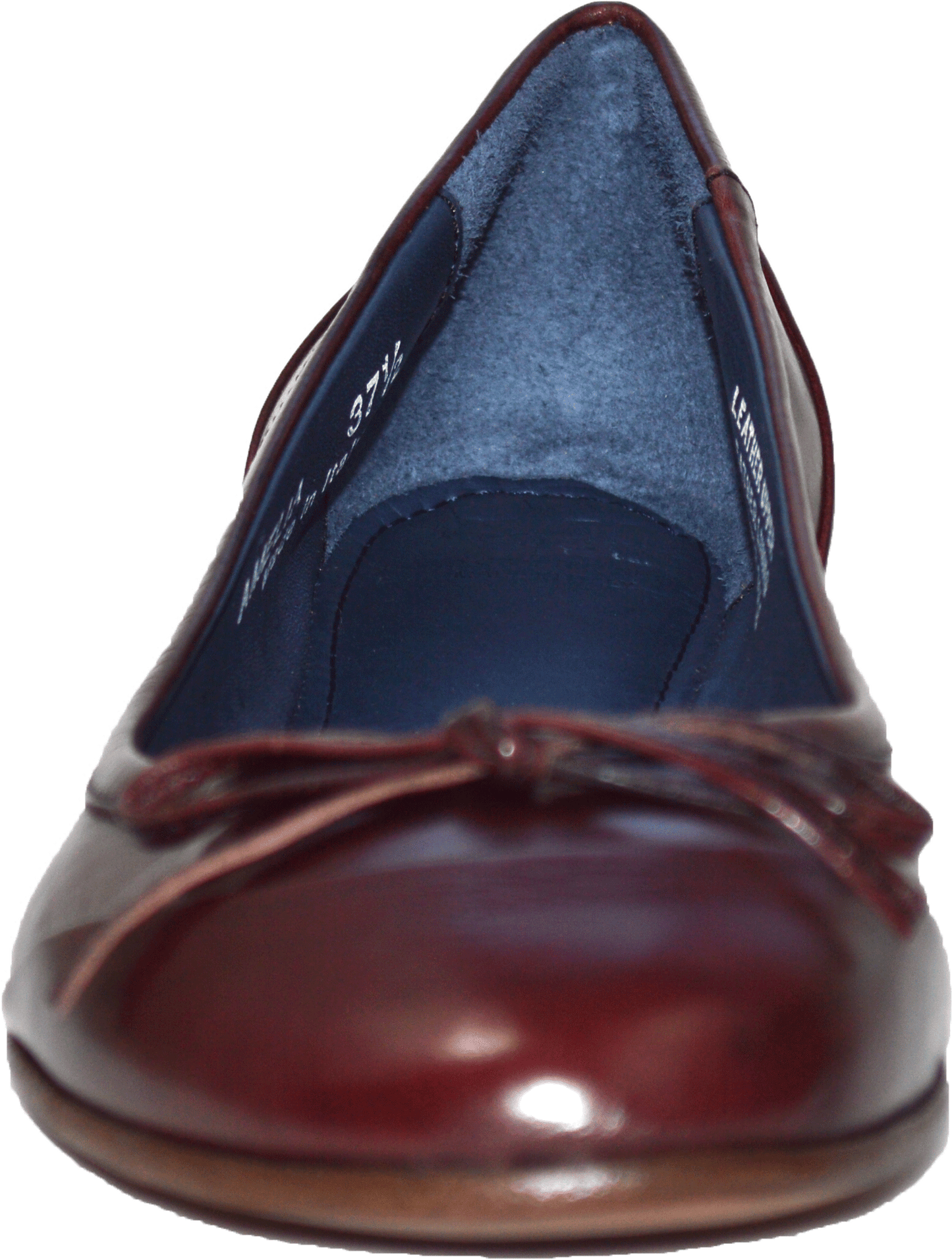 Amelia Dip Dyed Burgundy Nappa Leather Ballerina Flat
