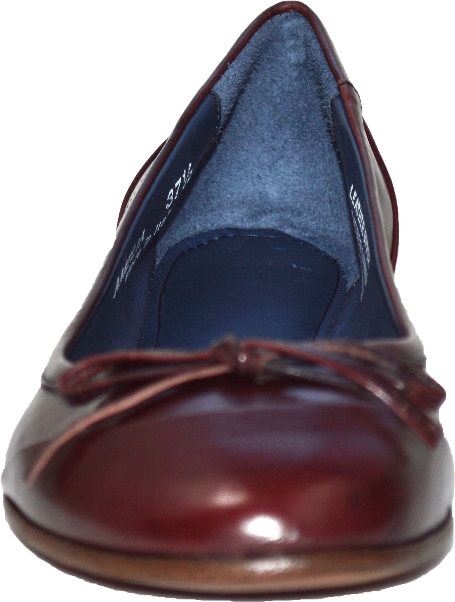 Amelia Dip Dyed Burgundy Nappa Leather Ballerina Flat