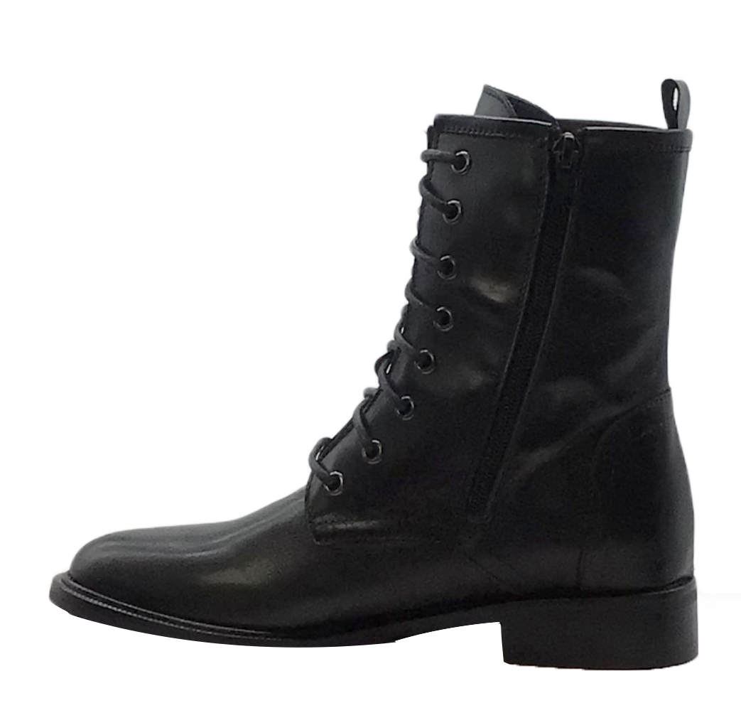 Daphne Leather Combat Boot