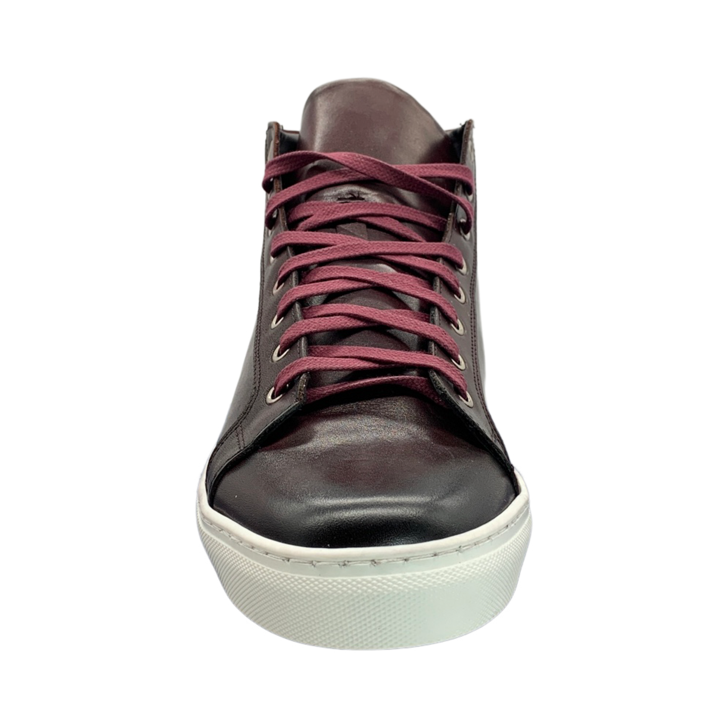 Alberto Burgundy Leather High Top Dress Sneaker