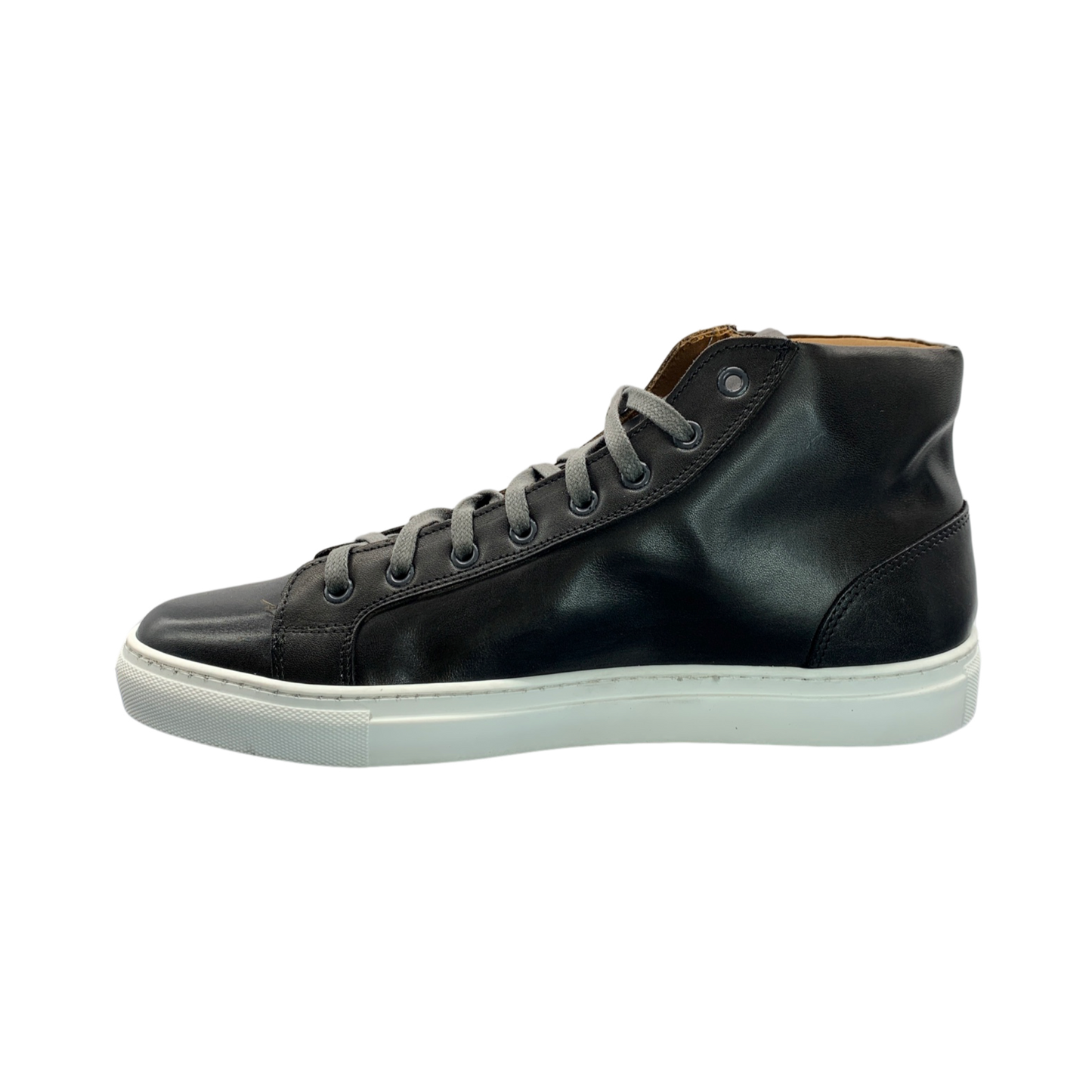Alberto Grey Leather High Top Dress Sneaker