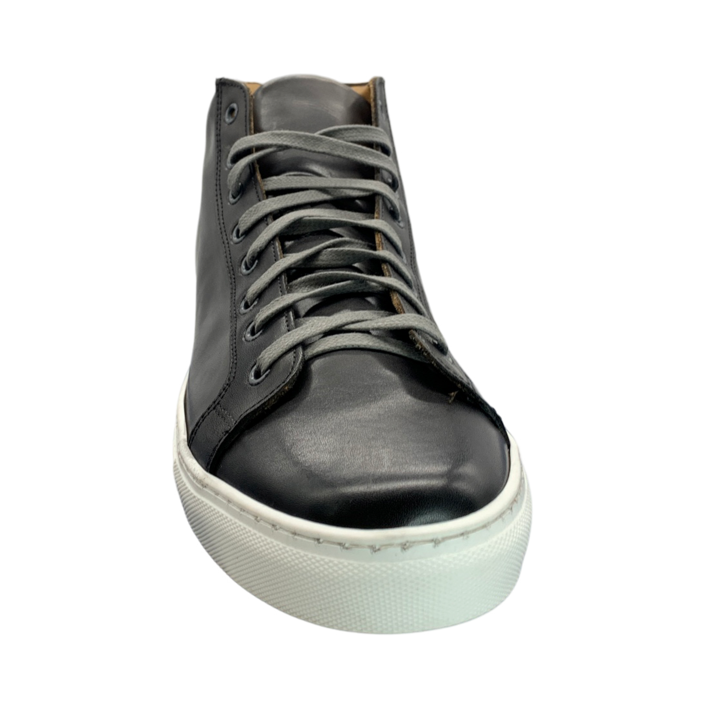 Alberto Grey Leather High Top Dress Sneaker