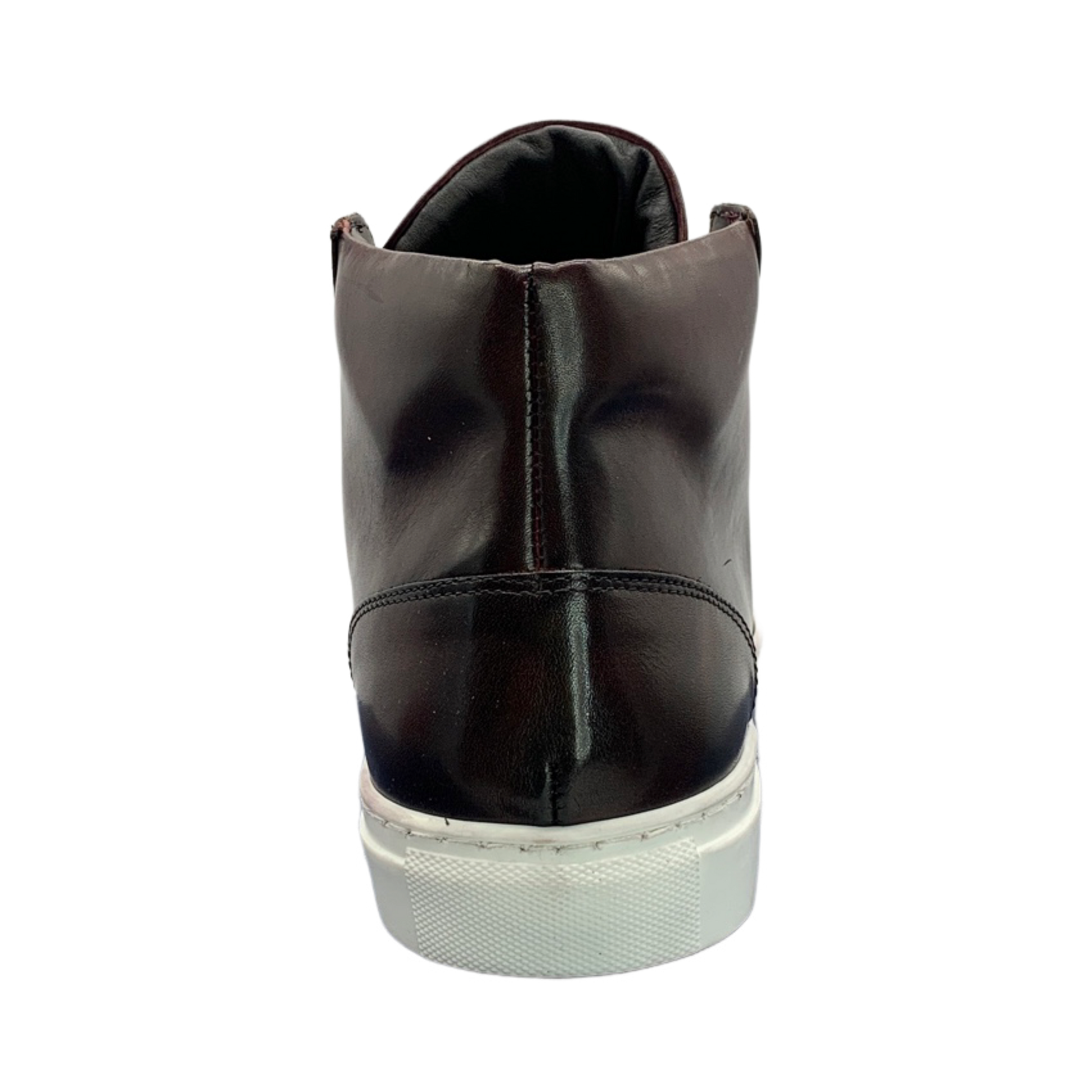 Alberto Burgundy Leather High Top Dress Sneaker