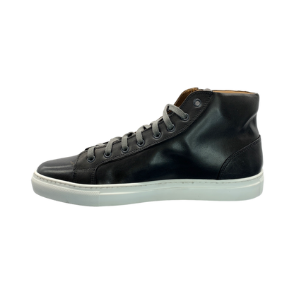Alberto Grey Leather High Top Dress Sneaker